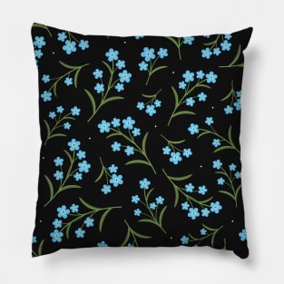 Forget-me-nots simple pattern Pillow