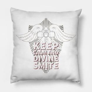 Keep Calm and Smite Paladin Dungeons and Dragons Pillow