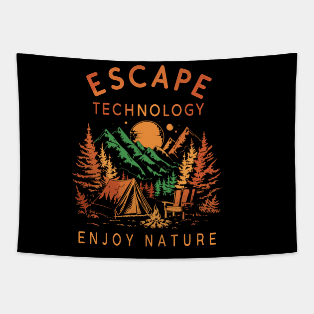 Escape Technology Enjoy Nature Design Tapestry by TF Brands