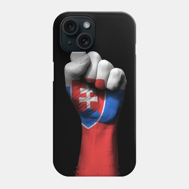 Flag of Slovakia on a Raised Clenched Fist Phone Case by jeffbartels