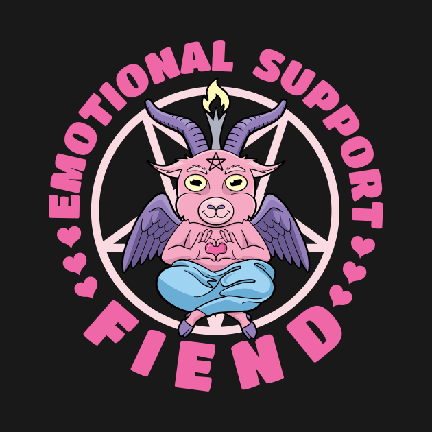 Emotional Support Fiend - Funny Devil Quotes by Iron Ox Graphics