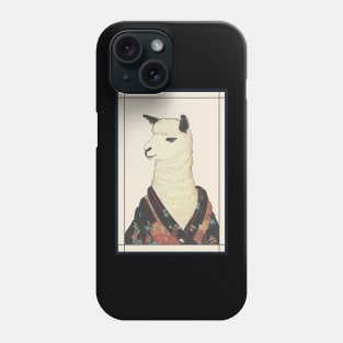 Alpaca with kimono japanese vintage Phone Case