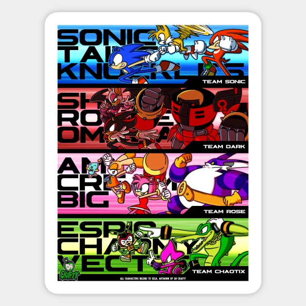 Sonic the Hedgehog Team Chaotix Stickers -  Finland