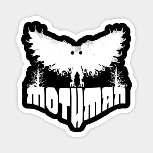 Mothman West Virginia Wing Humanoid Moth Retro Vintage All White Magnet