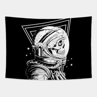 Black White Skull Astro Tapestry