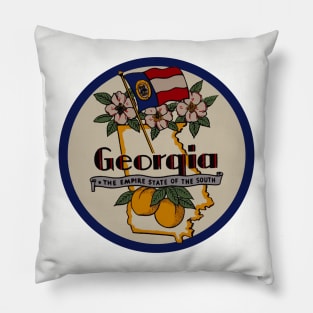 Georgia Vintage Decal Pillow