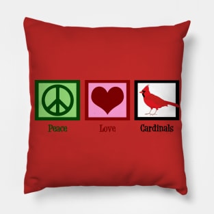 Peace Love Cardinals Pillow