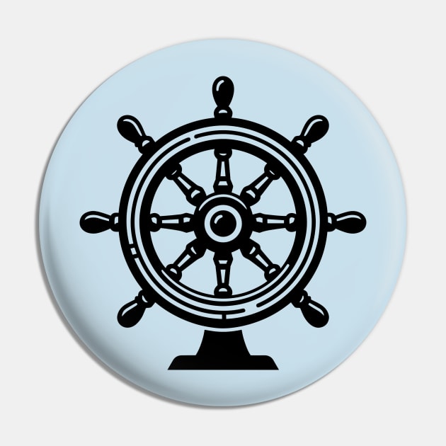 Ship's Wheel Pin by KayBee Gift Shop