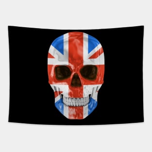 United Kingdom Flag Skull - Gift for English Scottish Welsh Or Irish With Roots From United Kingdom Tapestry