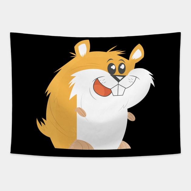 hamster funny cartoon for kids Tapestry by Midoart