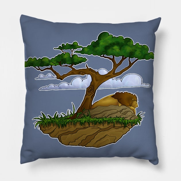 Floating Island: Lion Pillow by TehNessa