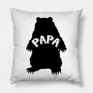 Papa Bear Silhouette Pillow