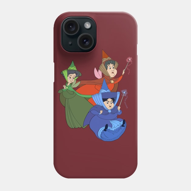 Flora, Fauna, and Merryweather Phone Case by Nykos