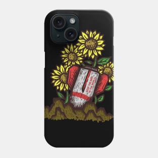 Sunflower and missile : Stop the war in the world Phone Case