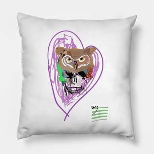 Skull  Owl Design all colours you choose! Pillow