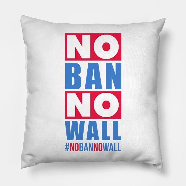 No Ban No Wall | Political Trending Pillow by AbigailAdams