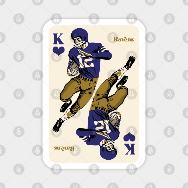 Baltimore Ravens King of Hearts Magnet by Rad Love