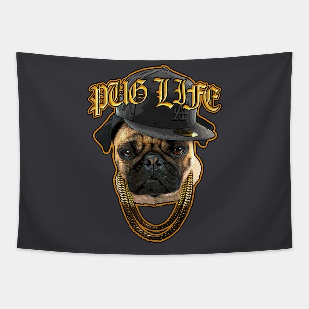 Pug Life Tapestry by Adatude