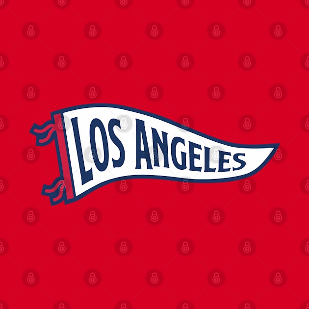 Los Angeles Pennant - Red by KFig21