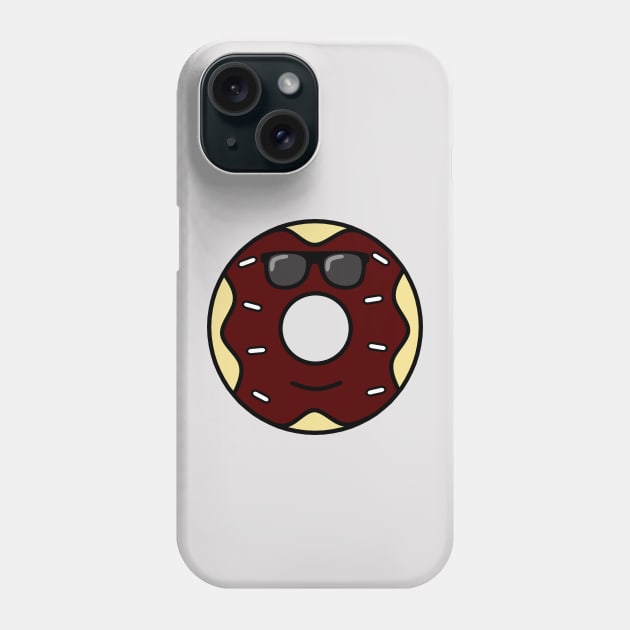 The Maroon and White Donut Phone Case by Bubba Creative