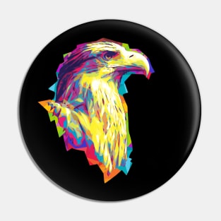 Wpap Pop Art Eagle Abstarct art Pin