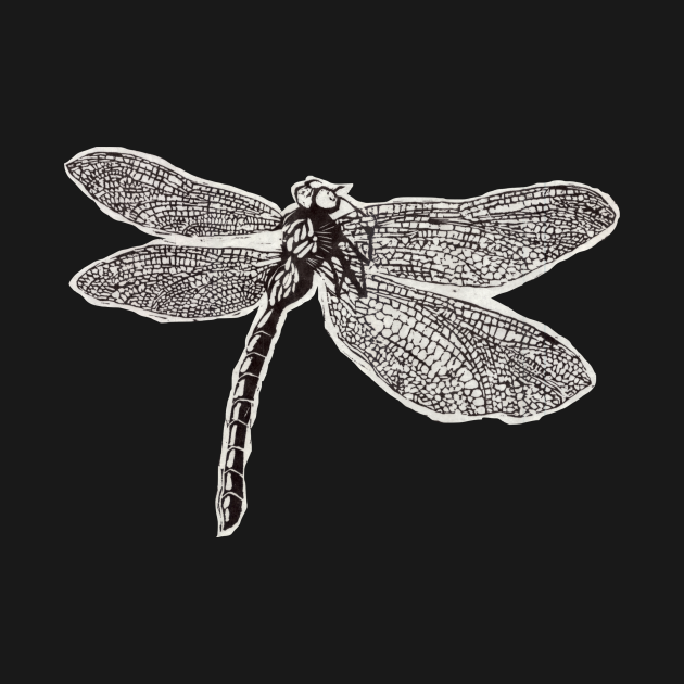 Disover Dragonfly woodcut - Dragonfly - T-Shirt