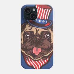 Patriotic Pug Phone Case