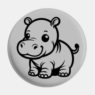 Hippo Calf Pin