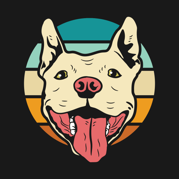 Retro Classic Pitbull Terrier by Cup of Tee