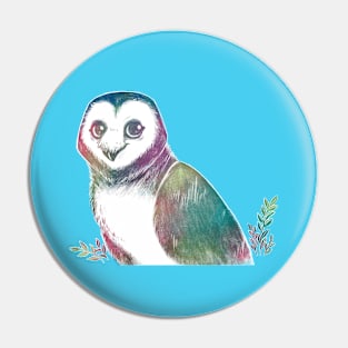 Color-splash Owl Pin