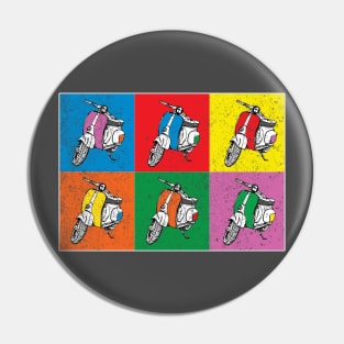 MOD Scooters in A 60's POP Art Inspired design Pin