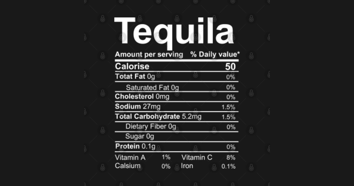 tequila nutrition facts Nutrition Facts Kids TShirt TeePublic