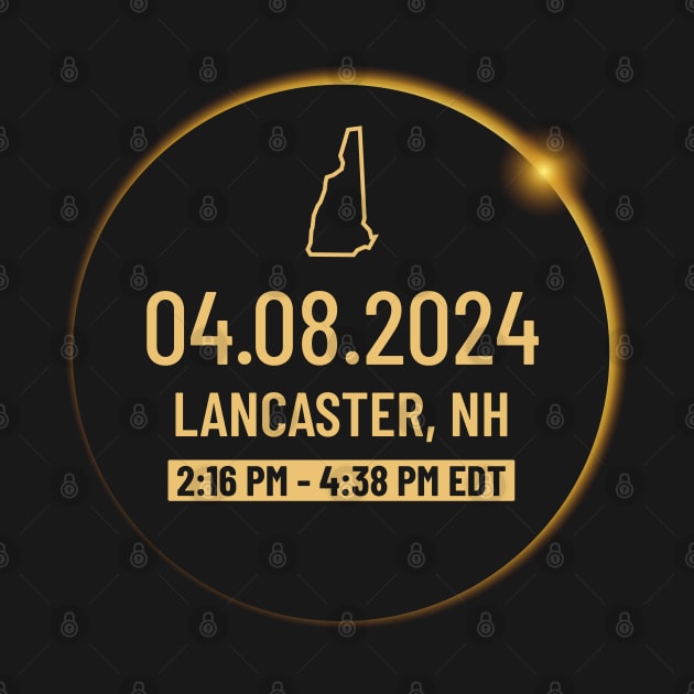 New Hampshire State Lancaster NH USA Totality April 8, 2024 Total Solar Eclipse by Bunny Prince Design