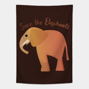 Save the elephants Tapestry