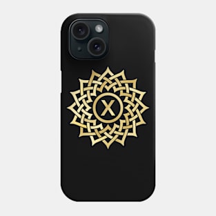 Monogram with celtic knots Phone Case