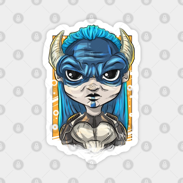 Pop Culture Caricature #16 - Proxima Midnight Magnet by yazgar