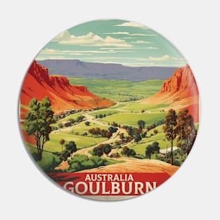 Goulburn Australia Vintage Travel Poster Tourism Pin