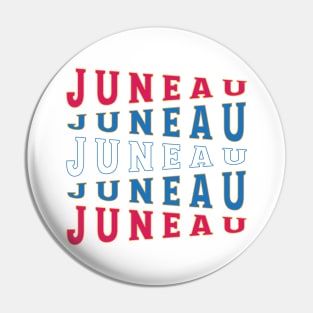 TEXT ART USA JUNEAU Pin