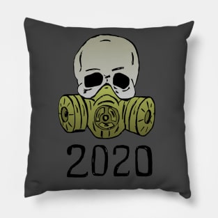 2020 skull mask Pillow