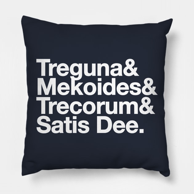 Substitutiary Locomotion Ampersand (White) Pillow by Florida Project