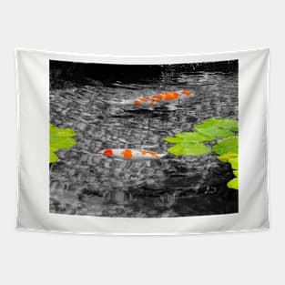Koi and Lily pads Tapestry