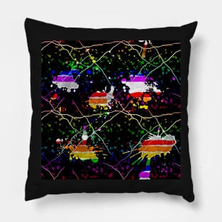 Rainbow Viens & Rainbow Splats Pillow