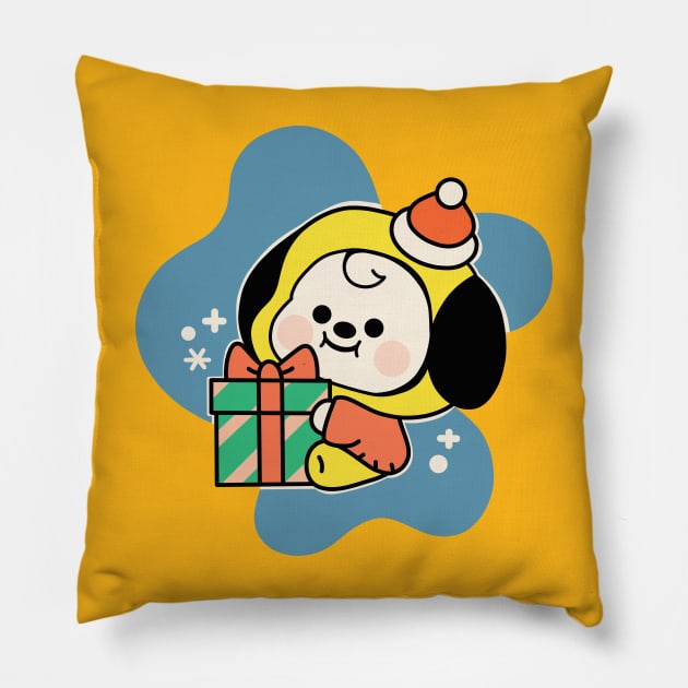 Festive Puppy Pillow by TASCHE