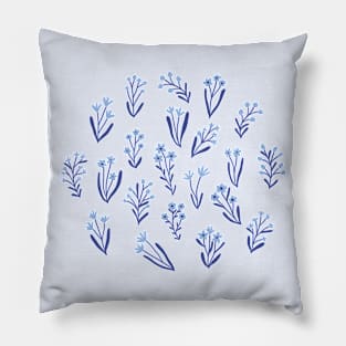 Tiny flowers - Periwinkle Pillow