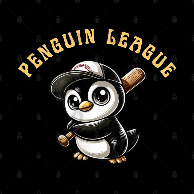 Little penguin baseball league by Dreamsbabe