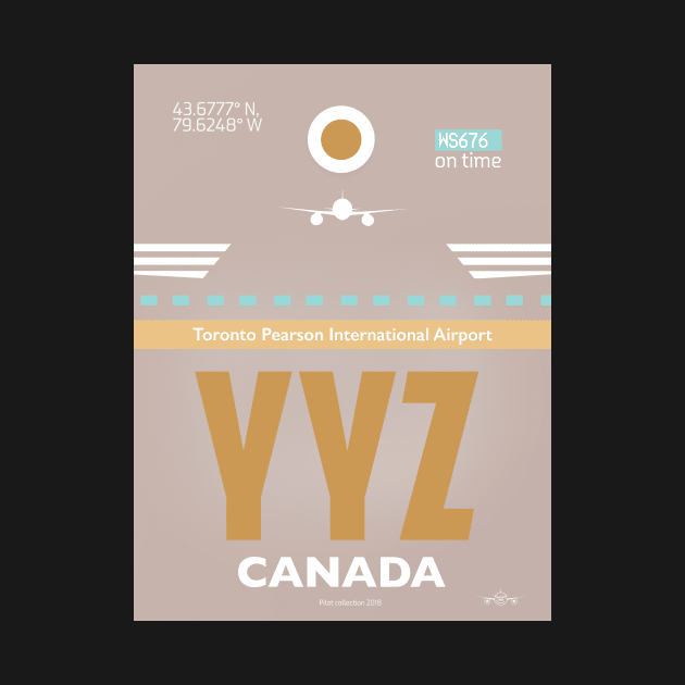 YYZ CANADA Toronto airport code by Woohoo