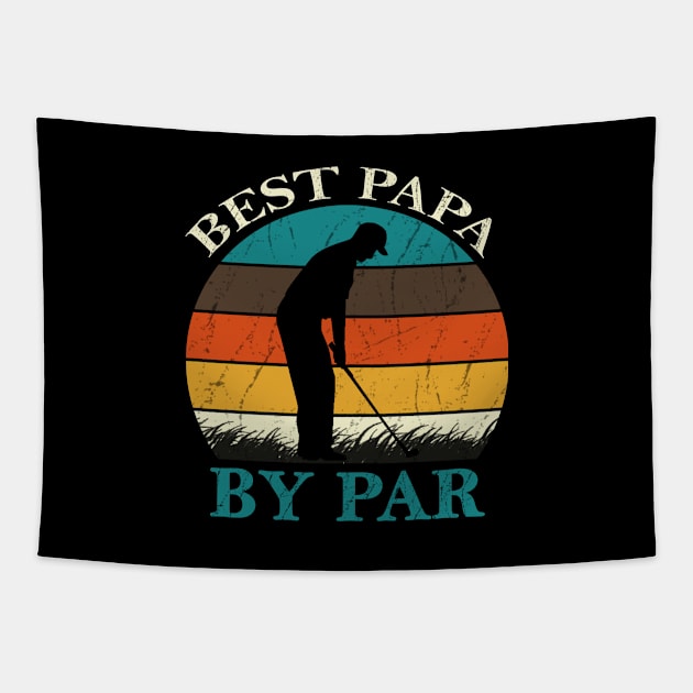 Best Papa By Par Tapestry by DragonTees