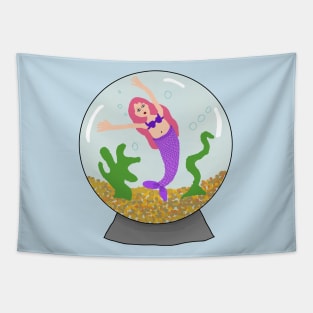 Mermaid Fish Bowl Tapestry