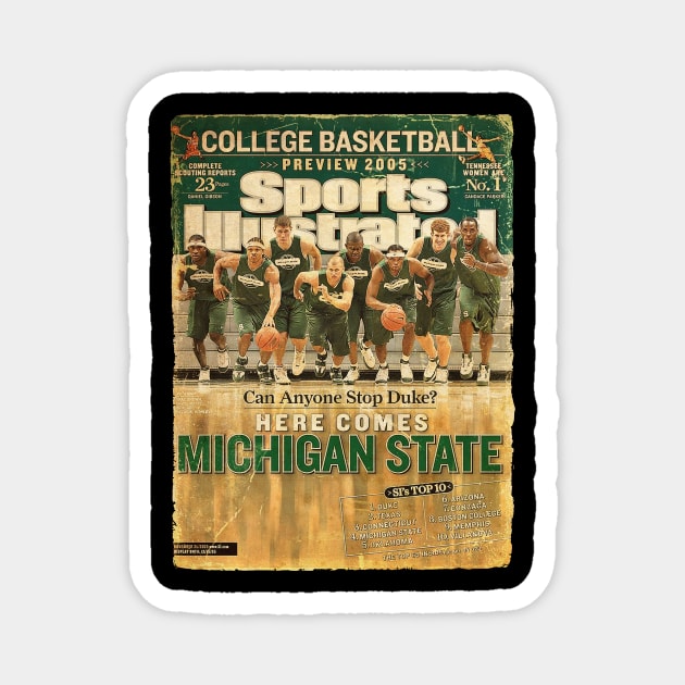 COVER SPORT - SPORT ILLUSTRATED - MICHIGAN STATE FAB FIVE Magnet by FALORI