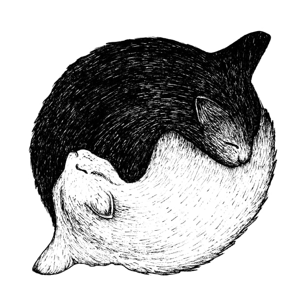 Yin Yang Cats by EWART